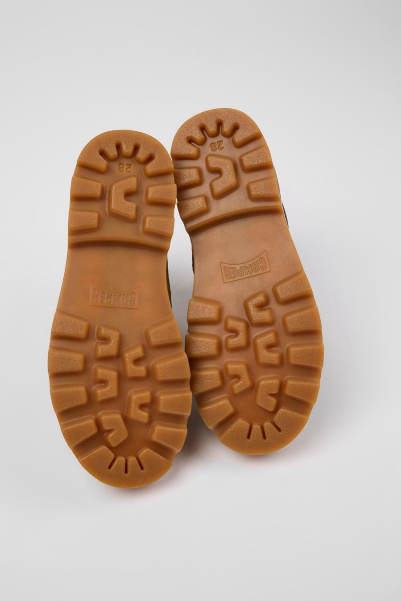 Botas Camper Brutus Cuero Nubuck Ankle Niño Azul Marino | LDJFM-7420