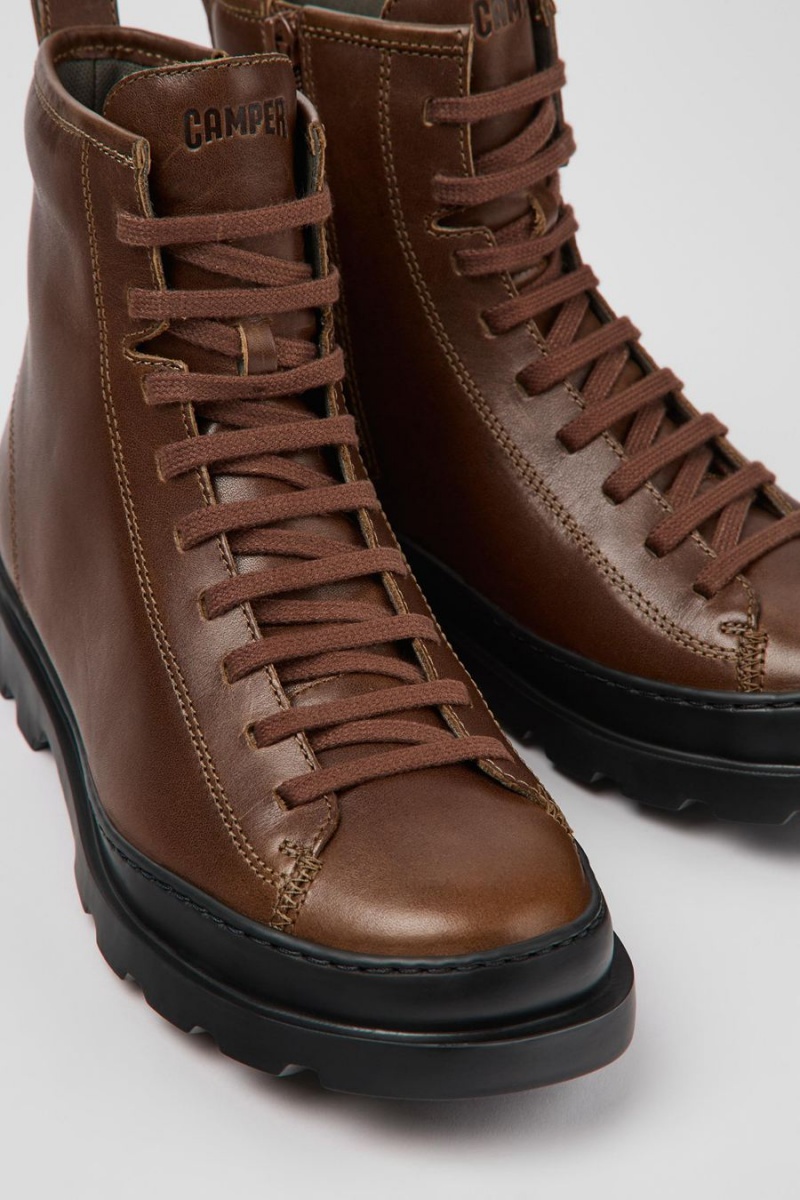 Botas Camper Brutus Encaje up Mujer Marrones | CJBGK-3746