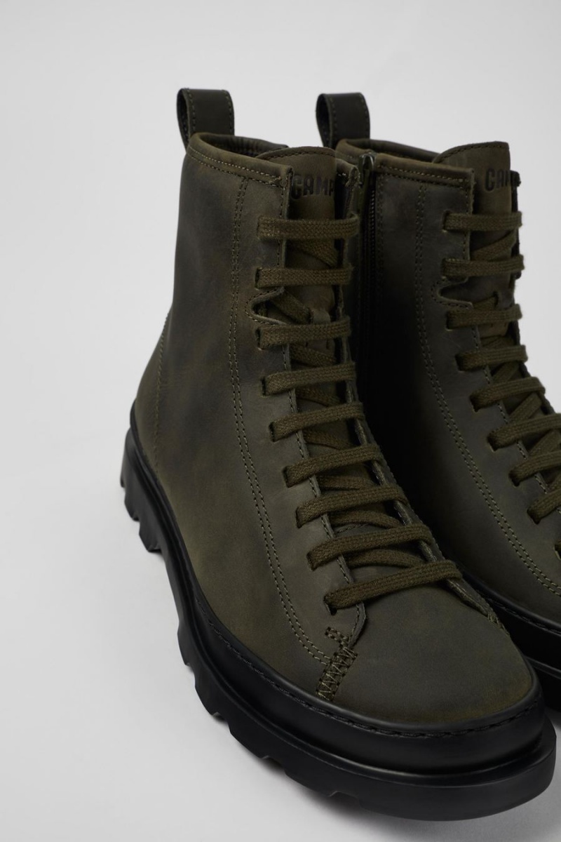 Botas Camper Brutus Encaje up Mujer Verde | EAOGT-2409
