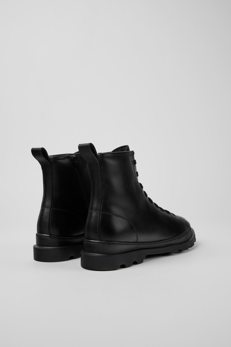 Botas Camper Brutus Medium Encaje Hombre Negras | HCYUB-8705