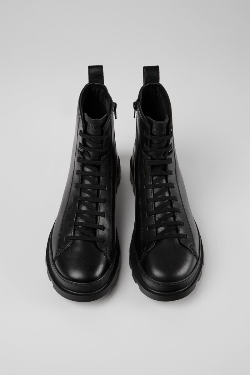 Botas Camper Brutus Medium Encaje Hombre Negras | HCYUB-8705