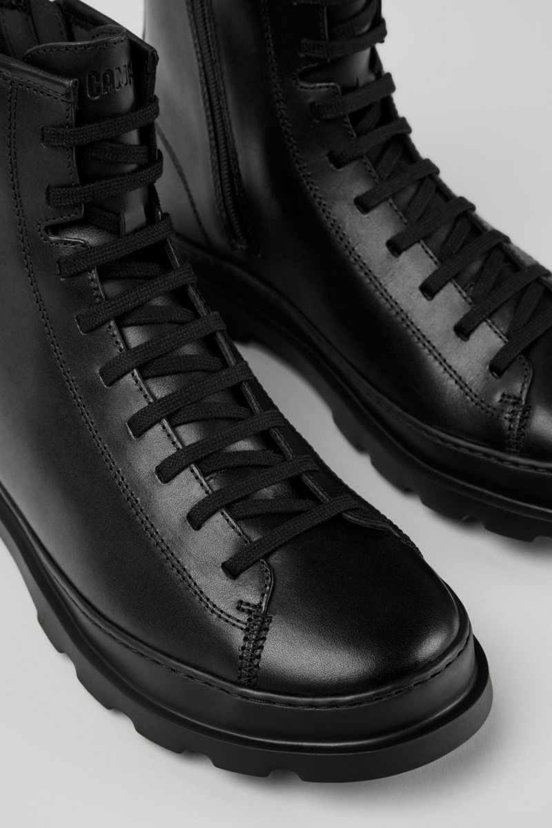 Botas Camper Brutus Medium Encaje Hombre Negras | HCYUB-8705