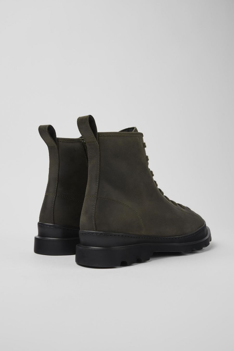 Botas Camper Brutus Medium Encaje Hombre Verde | KXSLI-8974