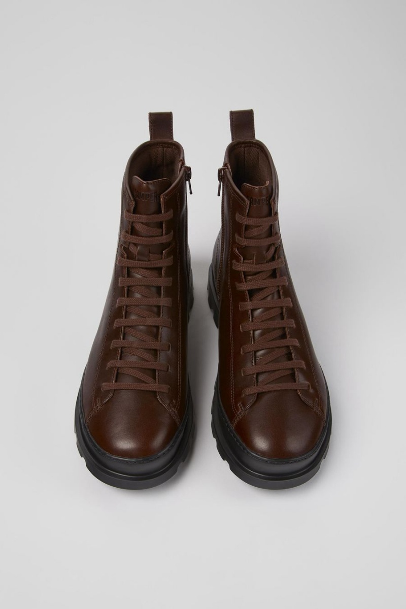 Botas Camper Brutus Medium Encaje Hombre Burdeos | MYEBJ-7645