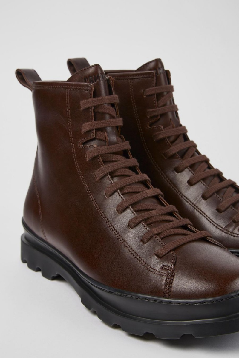 Botas Camper Brutus Medium Encaje Hombre Burdeos | MYEBJ-7645