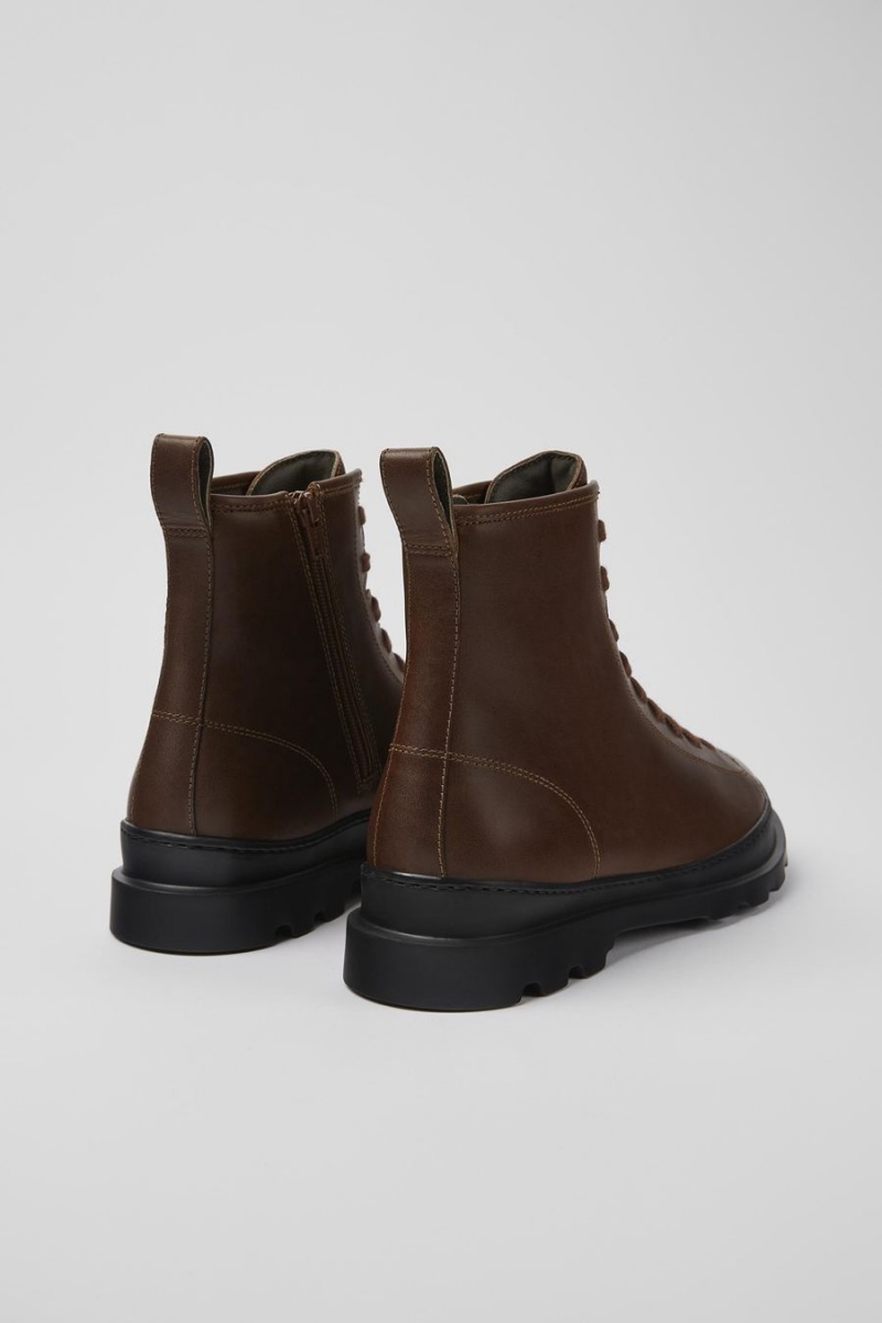 Botas Camper Brutus Medium Encaje Hombre Marrones | NFEVH-0491