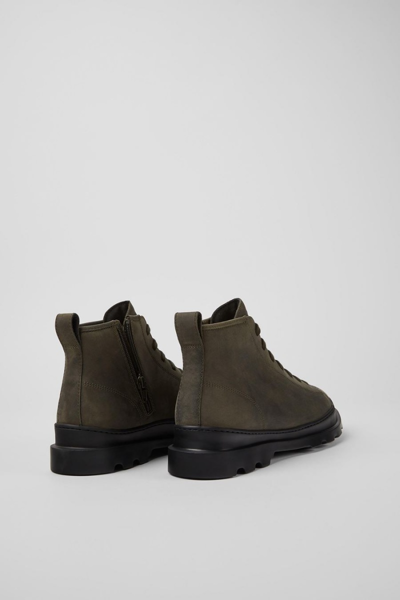 Botas Camper Brutus Nubuck Ankle Hombre Verde | HESKZ-8361
