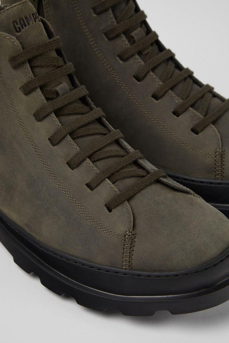 Botas Camper Brutus Nubuck Ankle Hombre Verde | HESKZ-8361