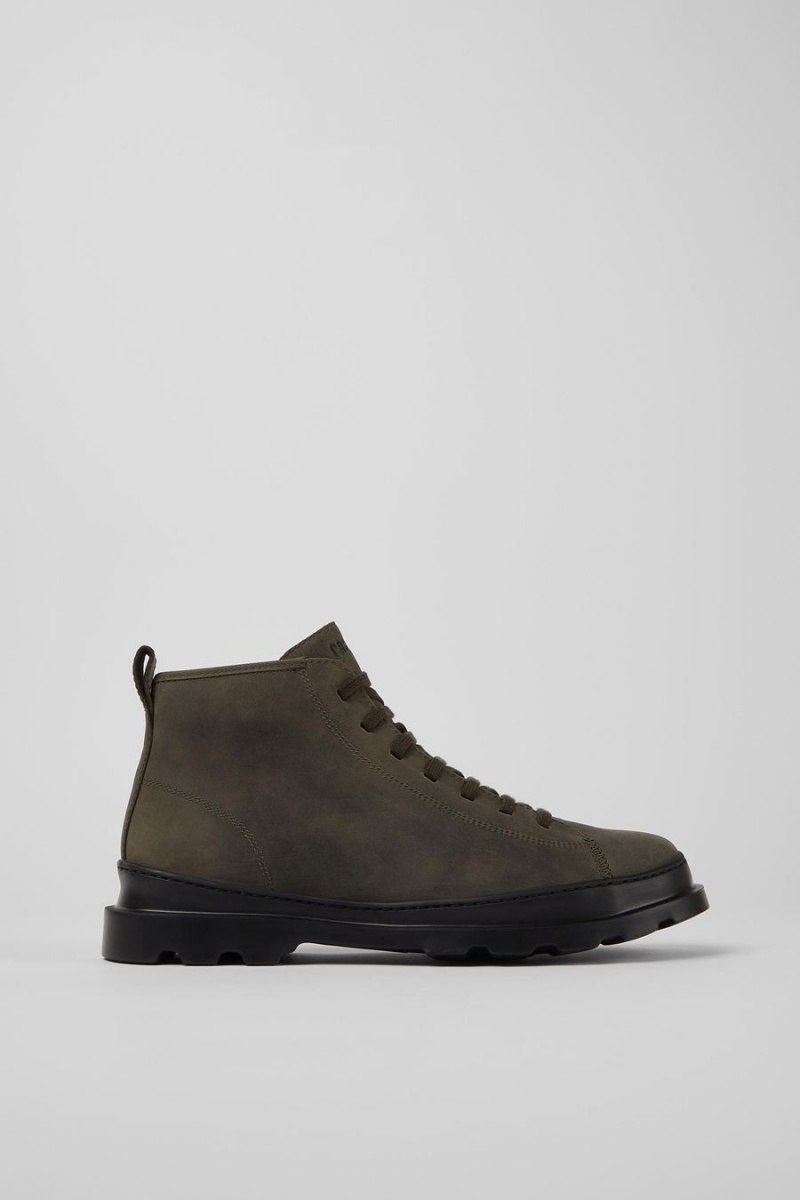Botas Camper Brutus Nubuck Ankle Hombre Verde | HESKZ-8361