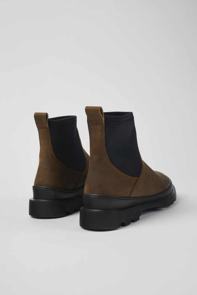 Botas Camper Brutus Nubuck Ankle Mujer Marrones | RGIXF-5614