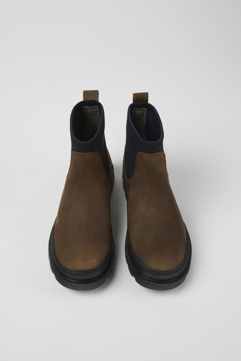 Botas Camper Brutus Nubuck Ankle Mujer Marrones | RGIXF-5614