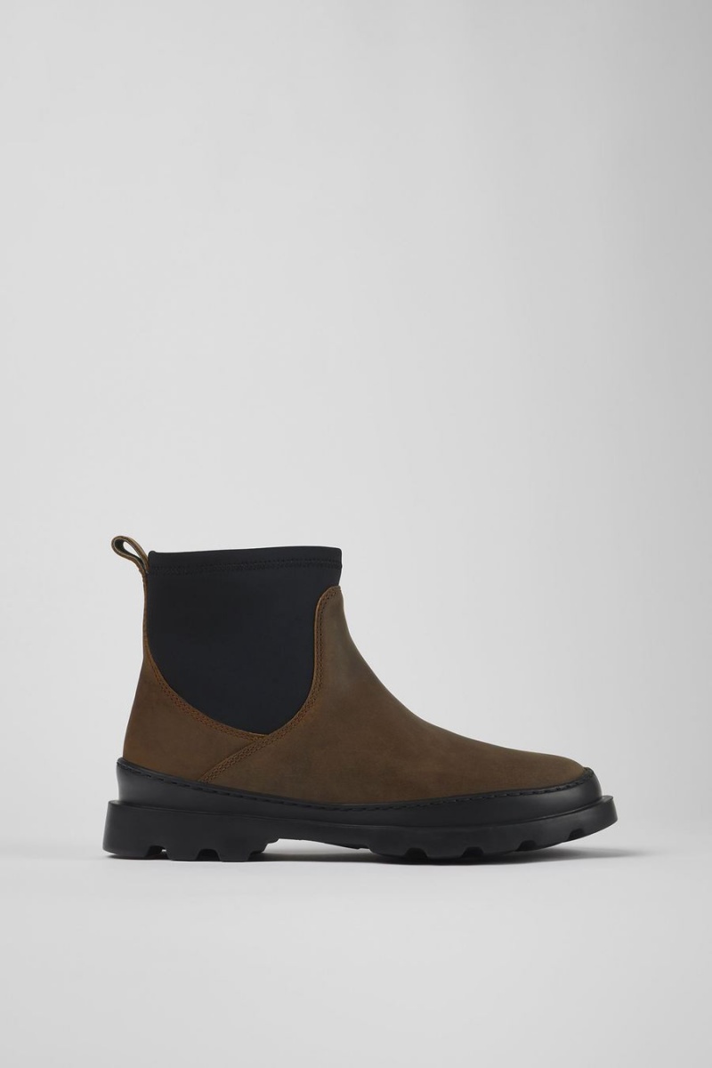 Botas Camper Brutus Nubuck Ankle Mujer Marrones | RGIXF-5614
