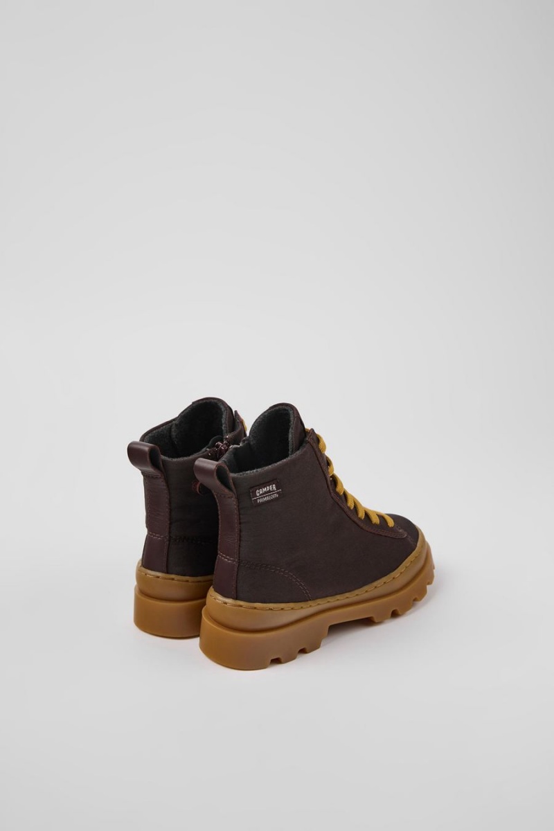Botas Camper Brutus Textil Cuero Ankle Niño Marrones | LBIOS-6837