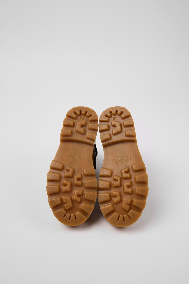 Botas Camper Brutus Textil Cuero Ankle Niño Marrones | LBIOS-6837