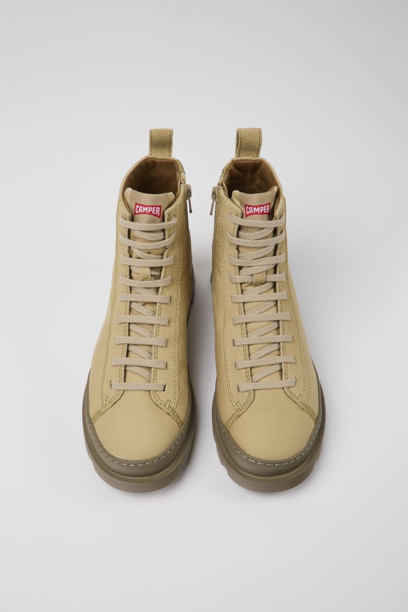 Botas Camper Brutus Textil Nubuck Ankle Mujer Beige | FSPGO-9316