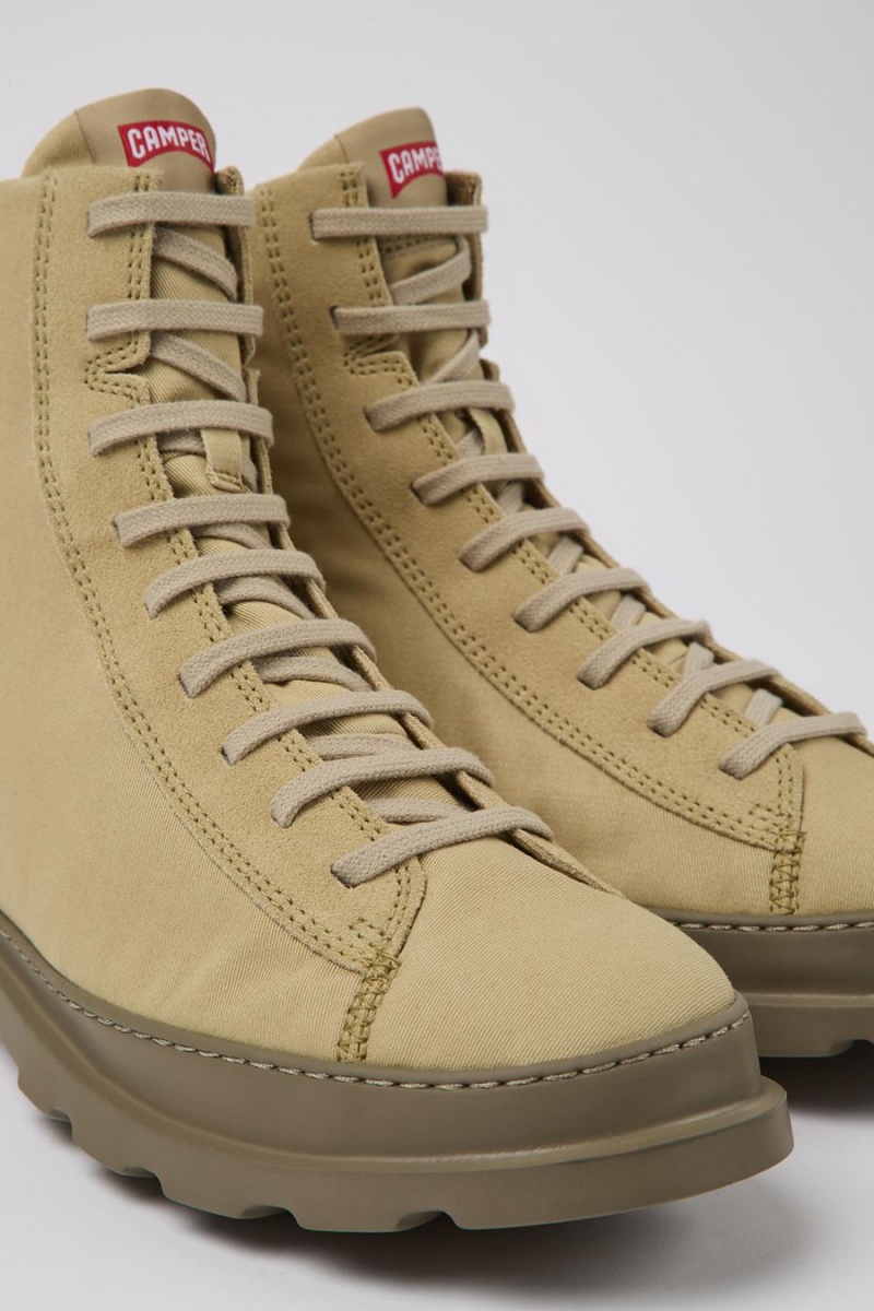 Botas Camper Brutus Textil Nubuck Ankle Mujer Beige | FSPGO-9316