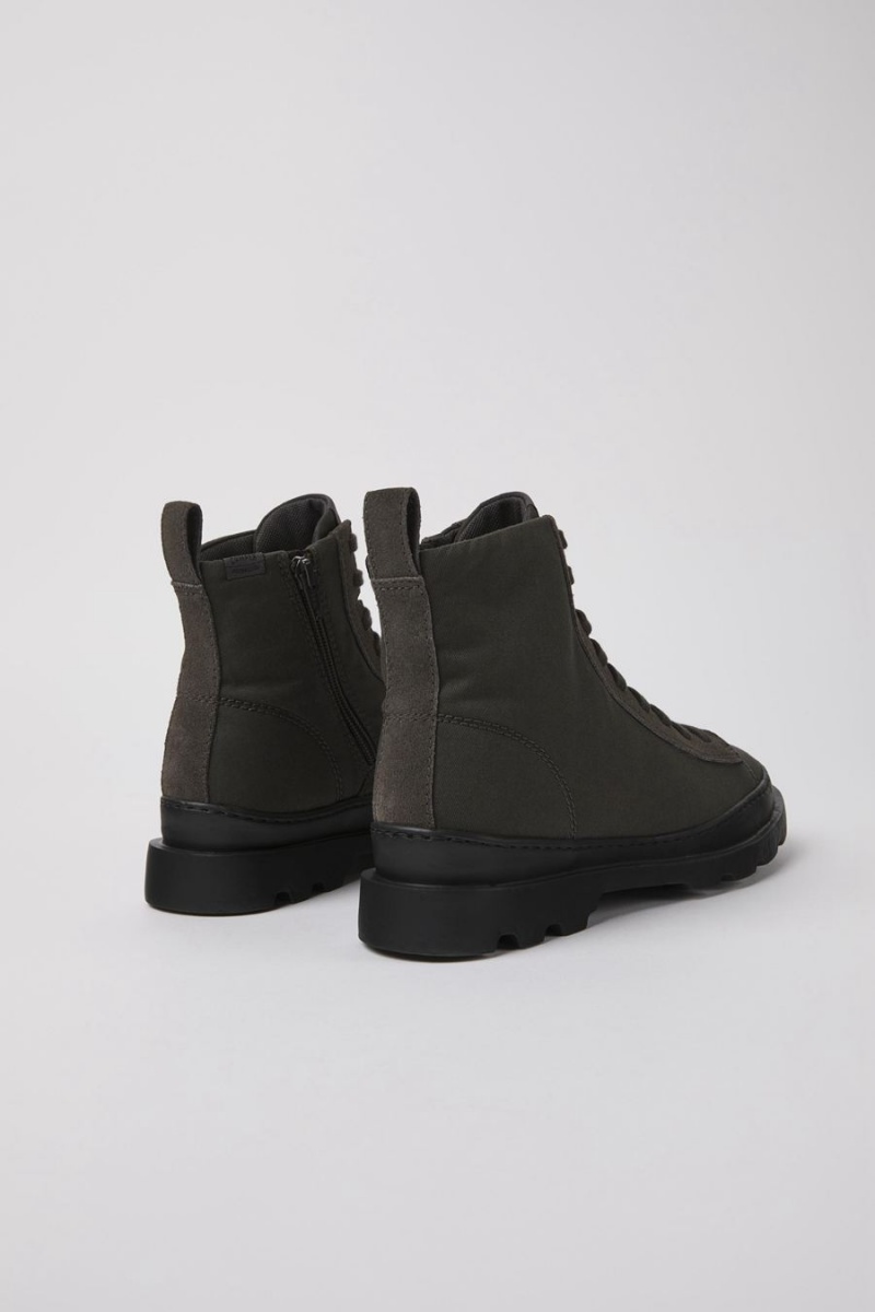 Botas Camper Brutus Textil Nubuck Ankle Mujer Gris | JXCQW-1450