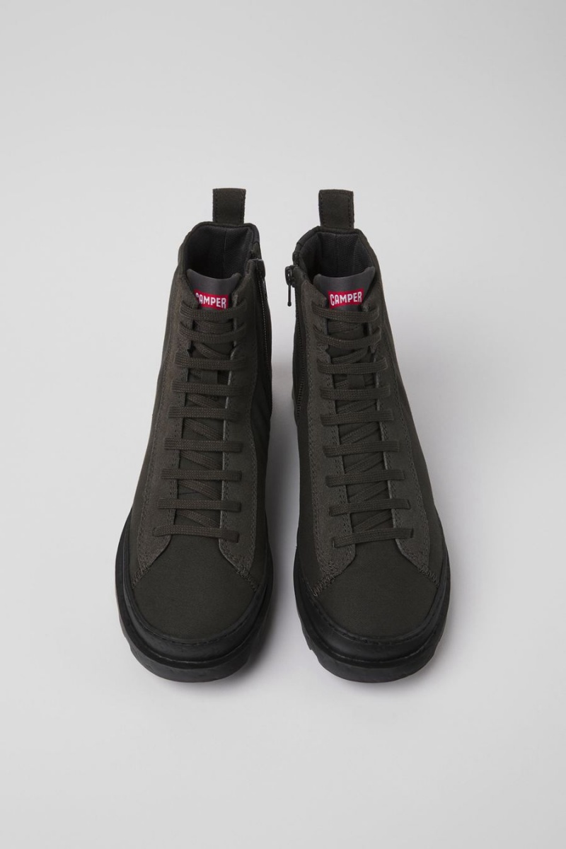 Botas Camper Brutus Textil Nubuck Ankle Mujer Gris | JXCQW-1450