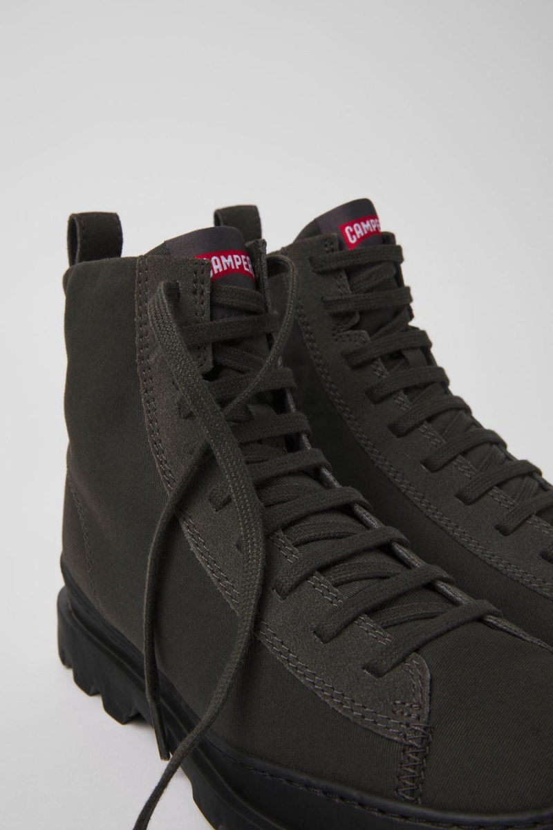 Botas Camper Brutus Textil Nubuck Ankle Mujer Gris | JXCQW-1450