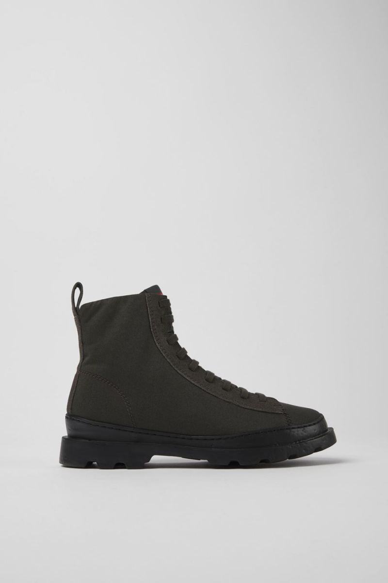 Botas Camper Brutus Textil Nubuck Ankle Mujer Gris | JXCQW-1450