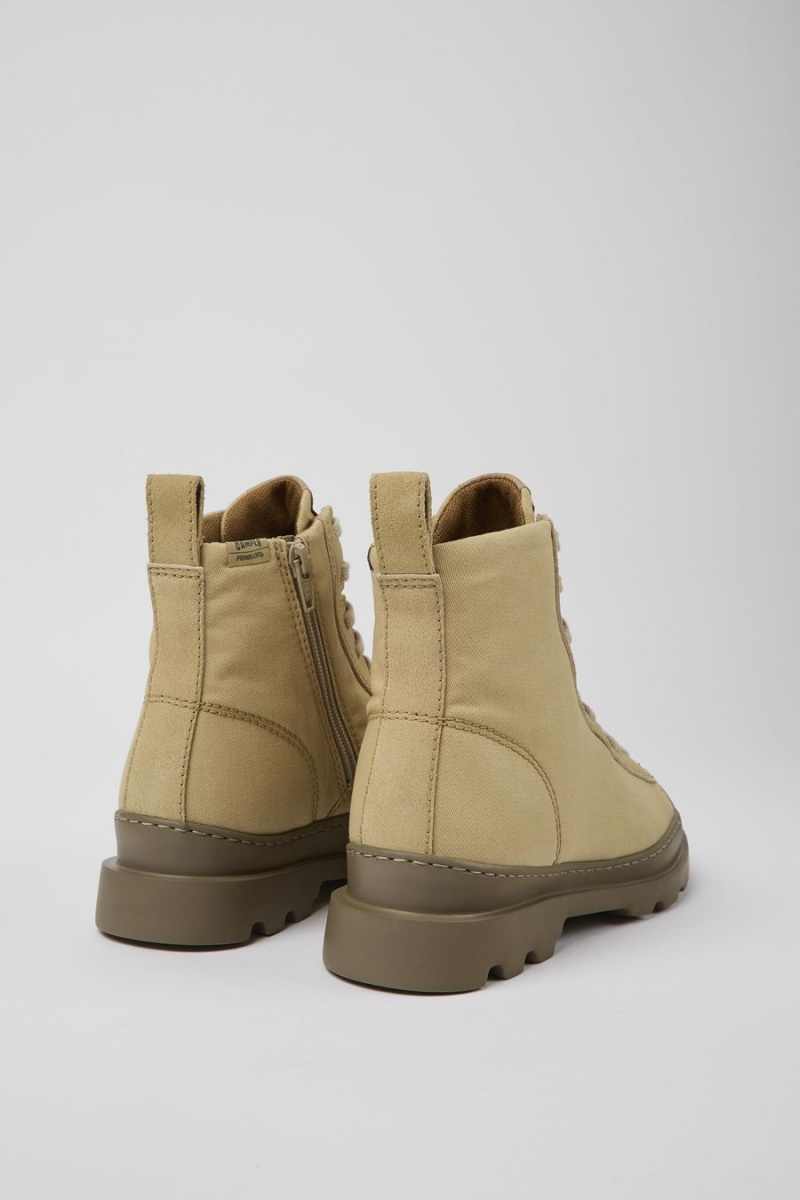 Botas Camper Brutus Textil Nubuck Ankle Hombre Beige | GJTWZ-4256