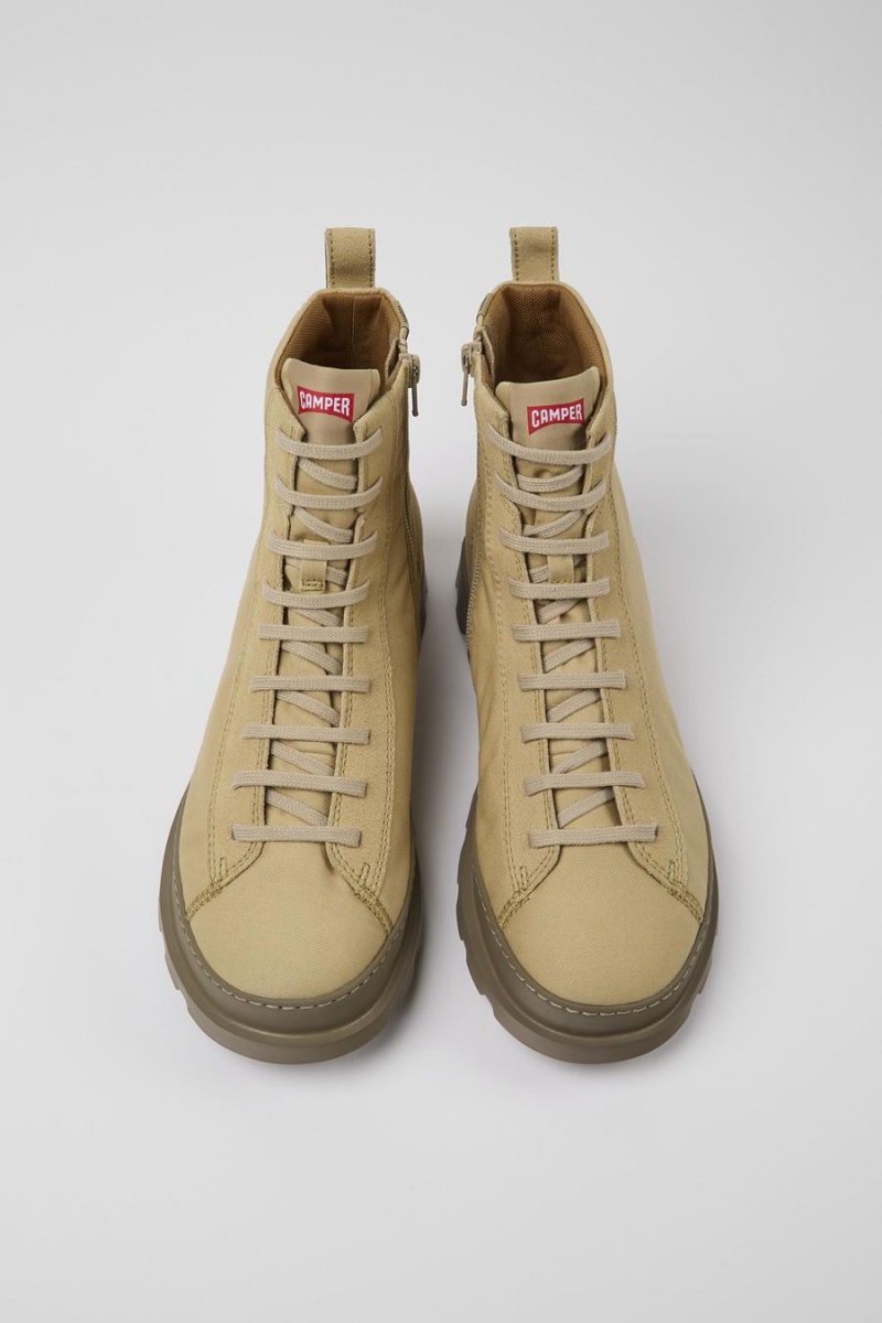Botas Camper Brutus Textil Nubuck Ankle Hombre Beige | GJTWZ-4256
