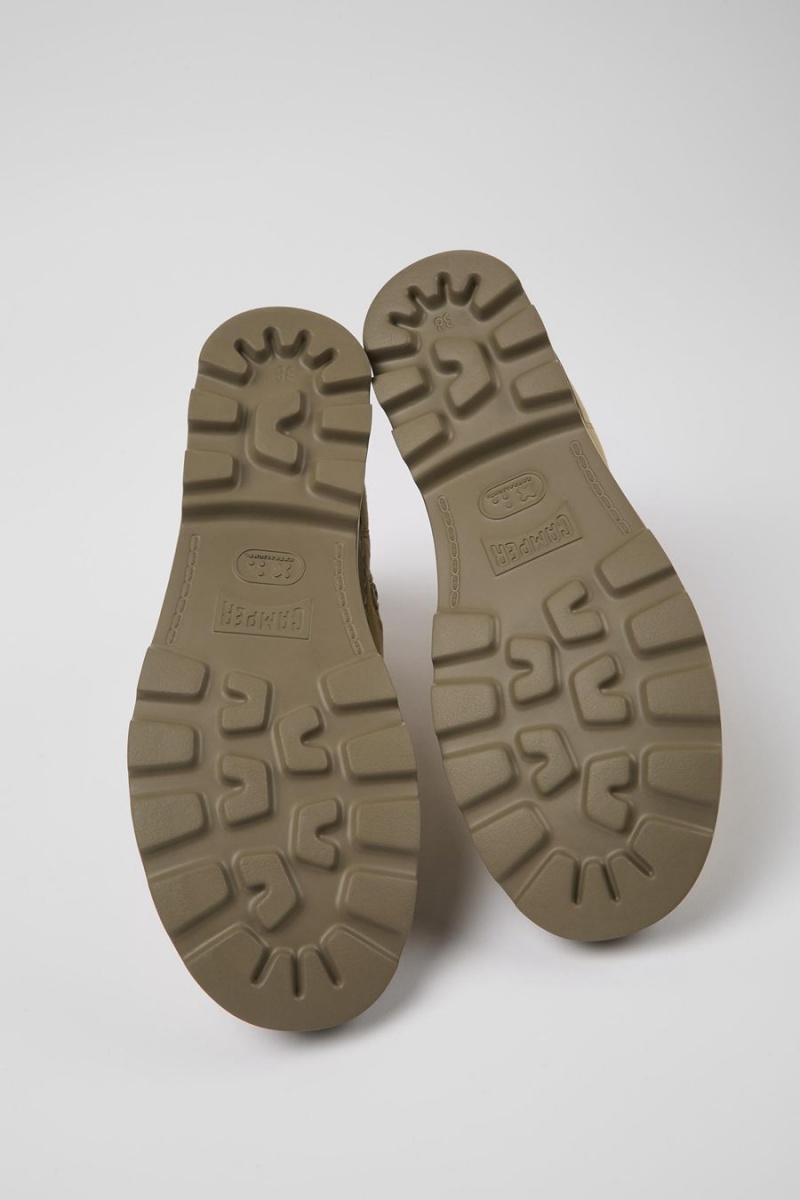 Botas Camper Brutus Textil Nubuck Ankle Hombre Beige | GJTWZ-4256