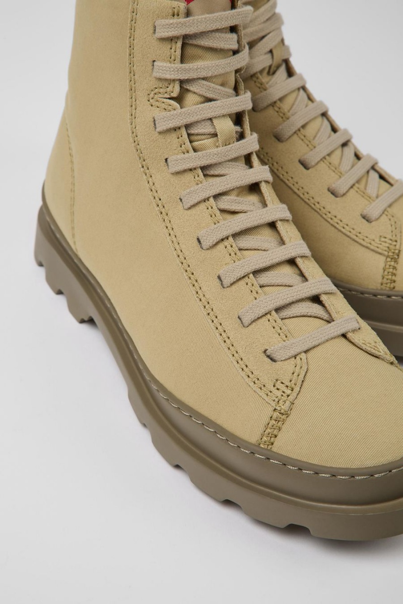 Botas Camper Brutus Textil Nubuck Ankle Hombre Beige | GJTWZ-4256