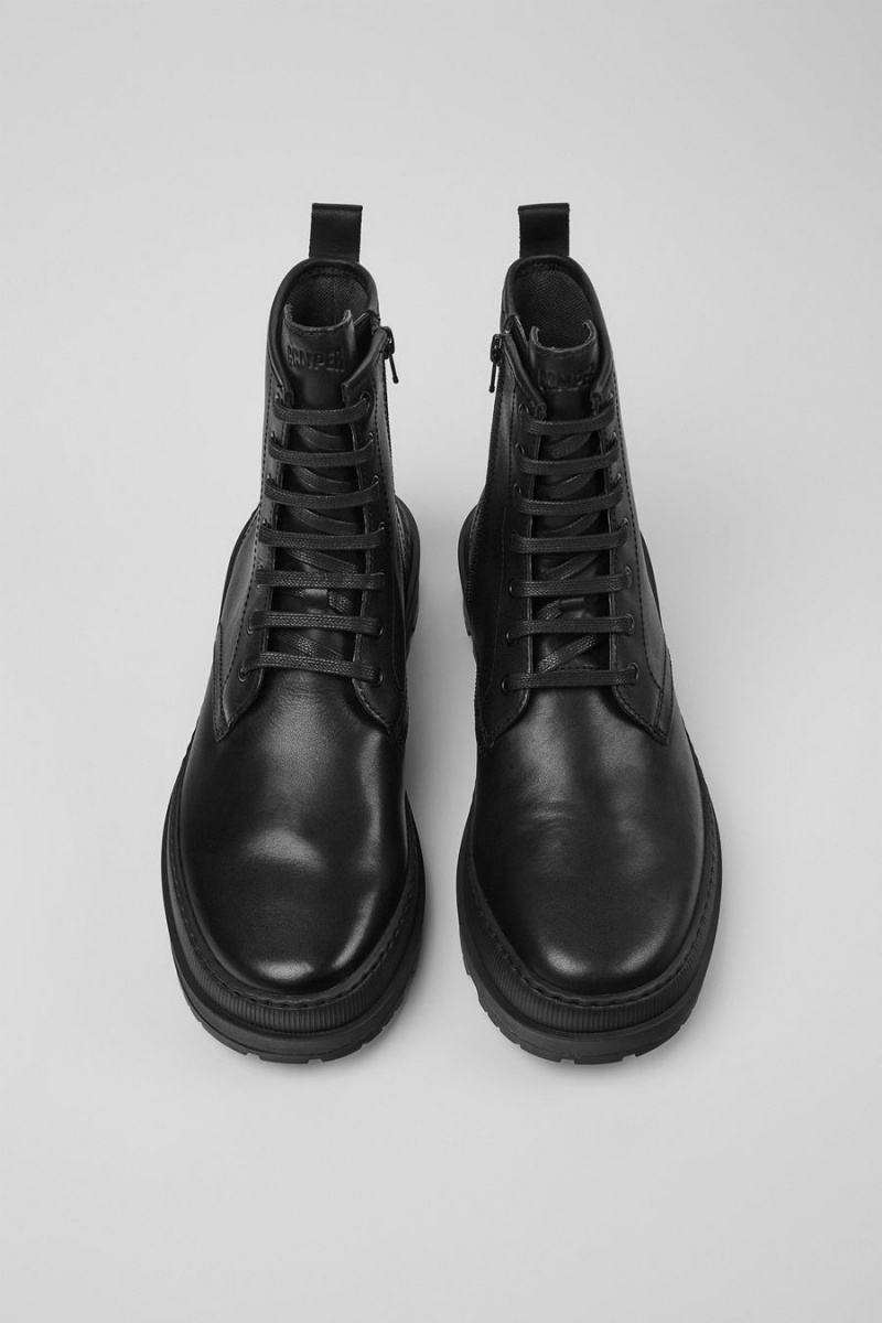 Botas Camper Brutus Trek Michelin Cuero Ankle Hombre Negras | UPEIL-4063