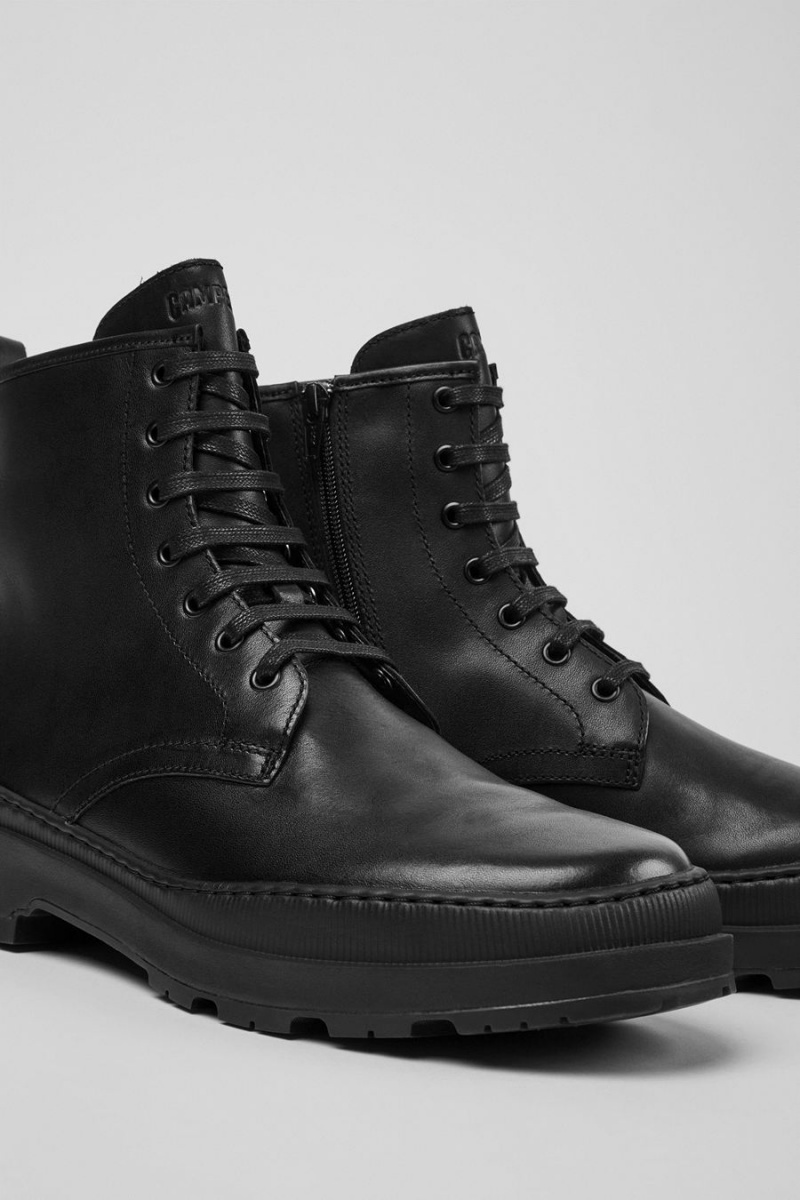 Botas Camper Brutus Trek Michelin Cuero Ankle Hombre Negras | UPEIL-4063