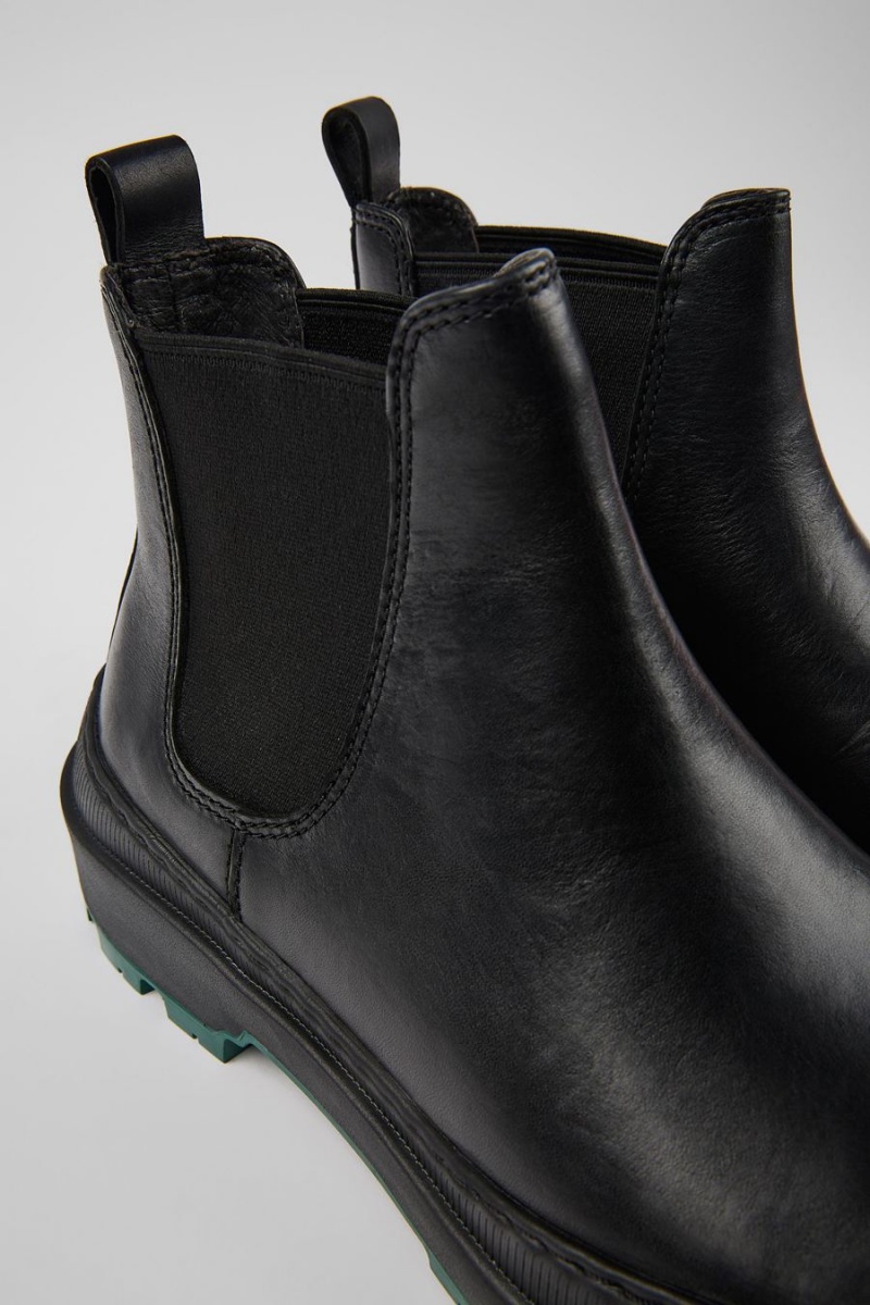 Botas Camper Brutus Trek Michelin Cuero Ankle Mujer Negras | VPXON-6975