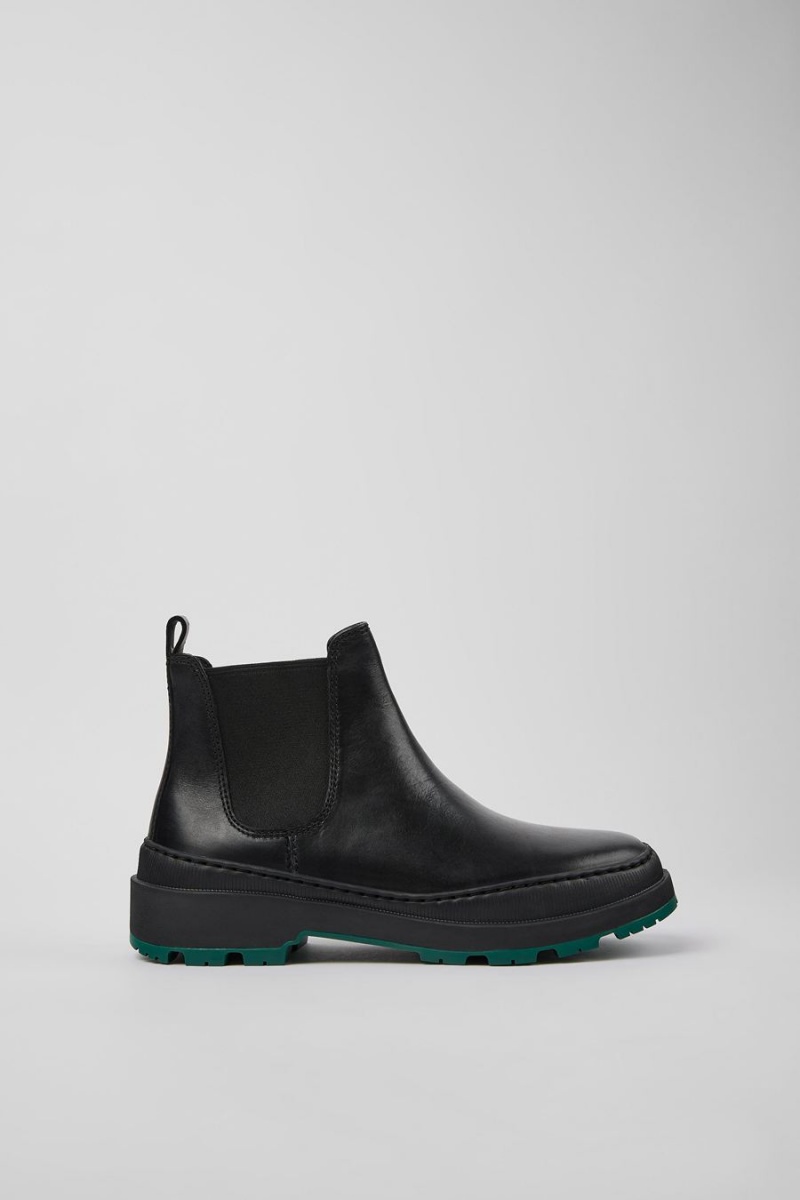 Botas Camper Brutus Trek Michelin Cuero Ankle Mujer Negras | VPXON-6975