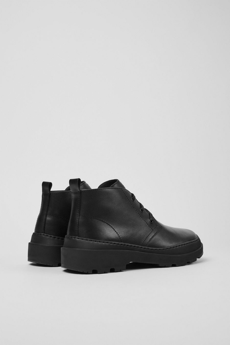 Botas Camper Brutus Trek Michelin Cuero Ankle Hombre Negras | JKLRG-0462