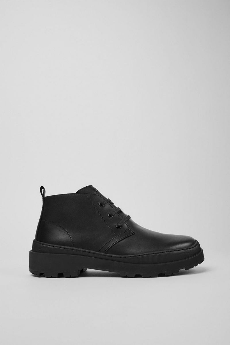 Botas Camper Brutus Trek Michelin Cuero Ankle Hombre Negras | JKLRG-0462