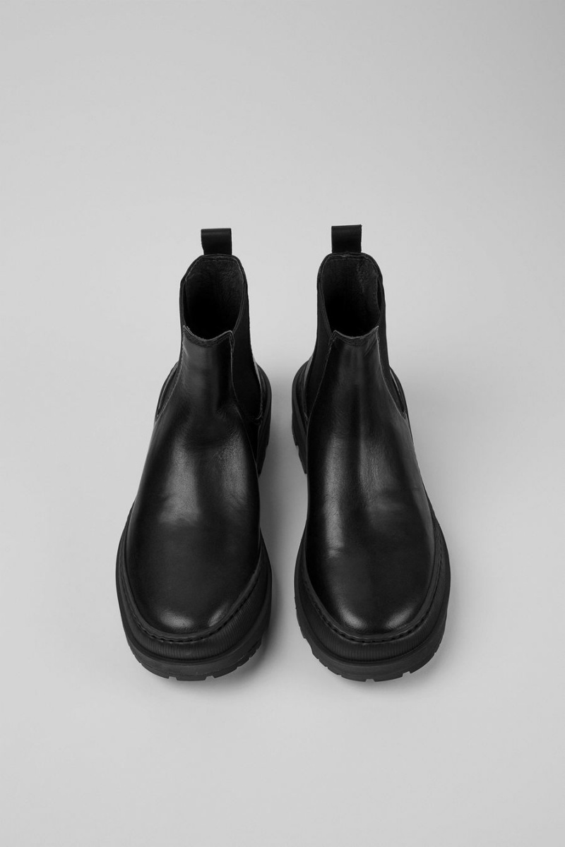 Botas Camper Brutus Trek Michelin Cuero Ankle Mujer Negras | KLZRN-6382