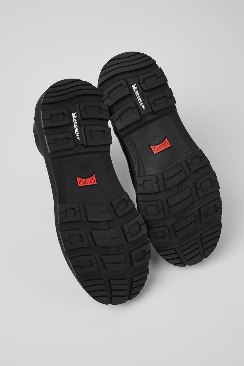 Botas Camper Brutus Trek Michelin Cuero Ankle Mujer Negras | KLZRN-6382