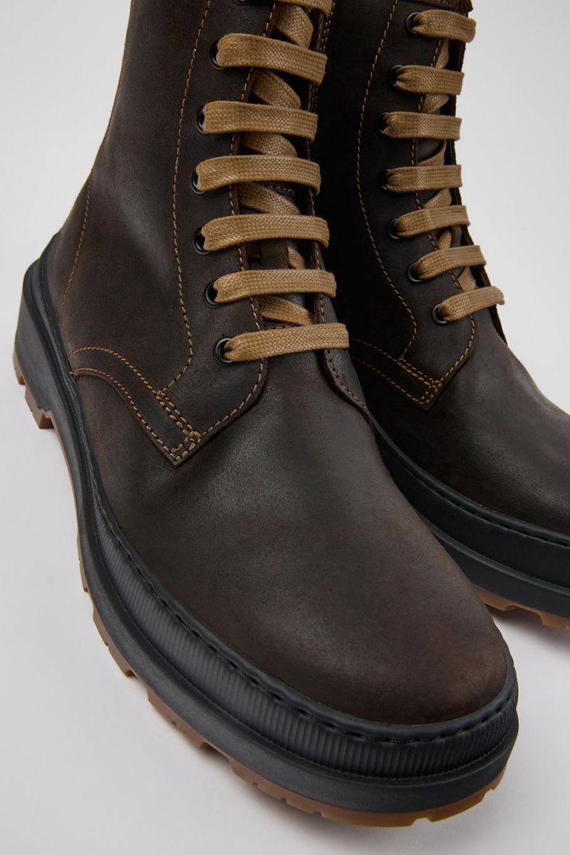 Botas Camper Brutus Trek Michelin Nubuck Medium Hombre Marrones | BKIUR-2680