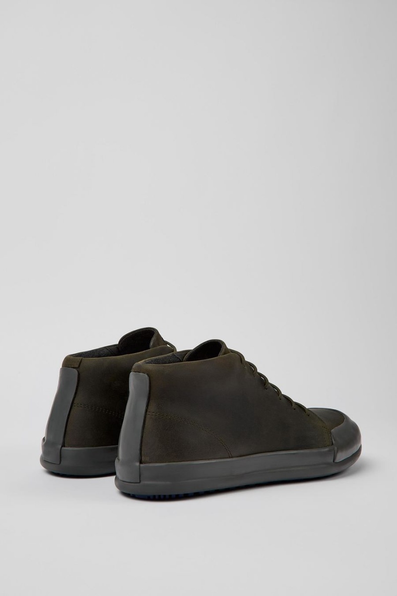 Botas Camper Chasis Cuero Ankle Hombre Verde | HDUAW-7512