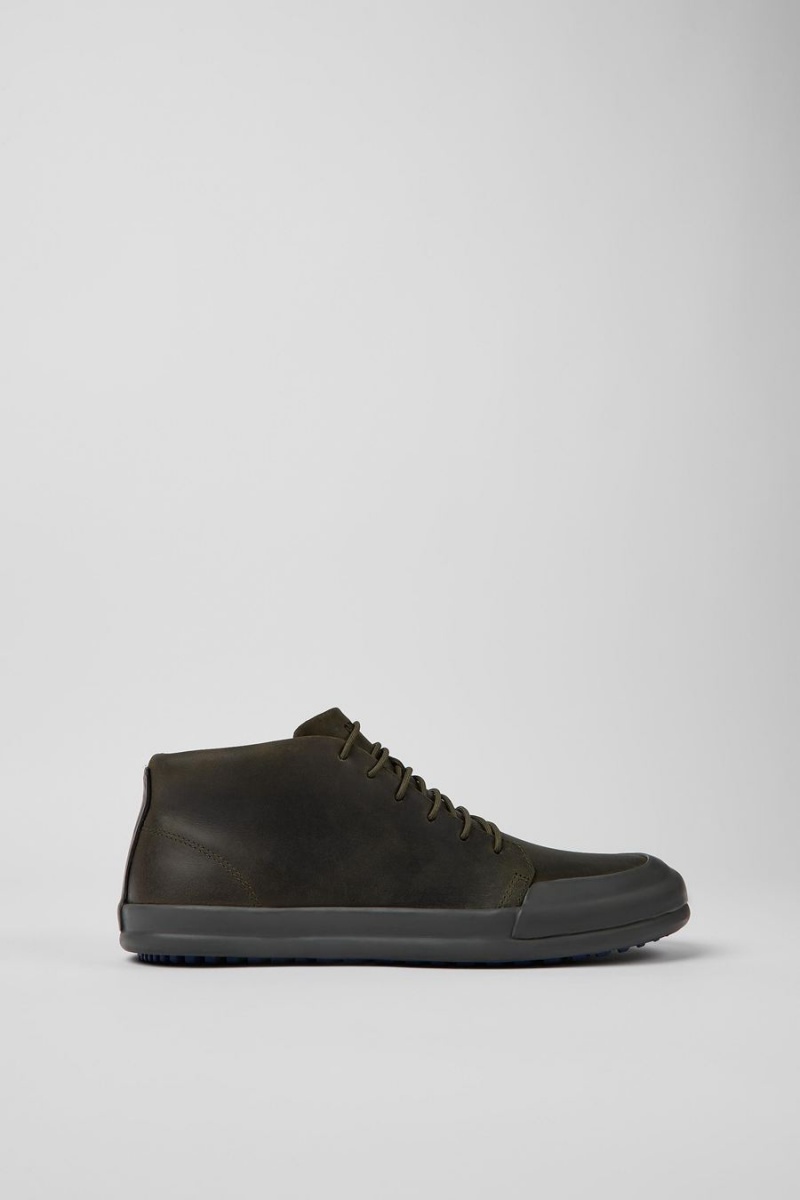 Botas Camper Chasis Cuero Ankle Hombre Verde | HDUAW-7512