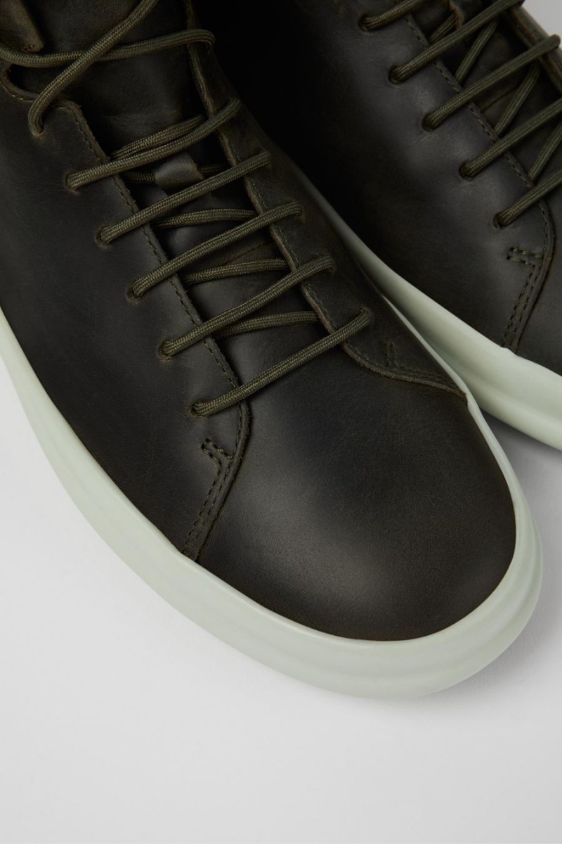 Botas Camper Chasis Cuero Hombre Verde | NUJWD-1853