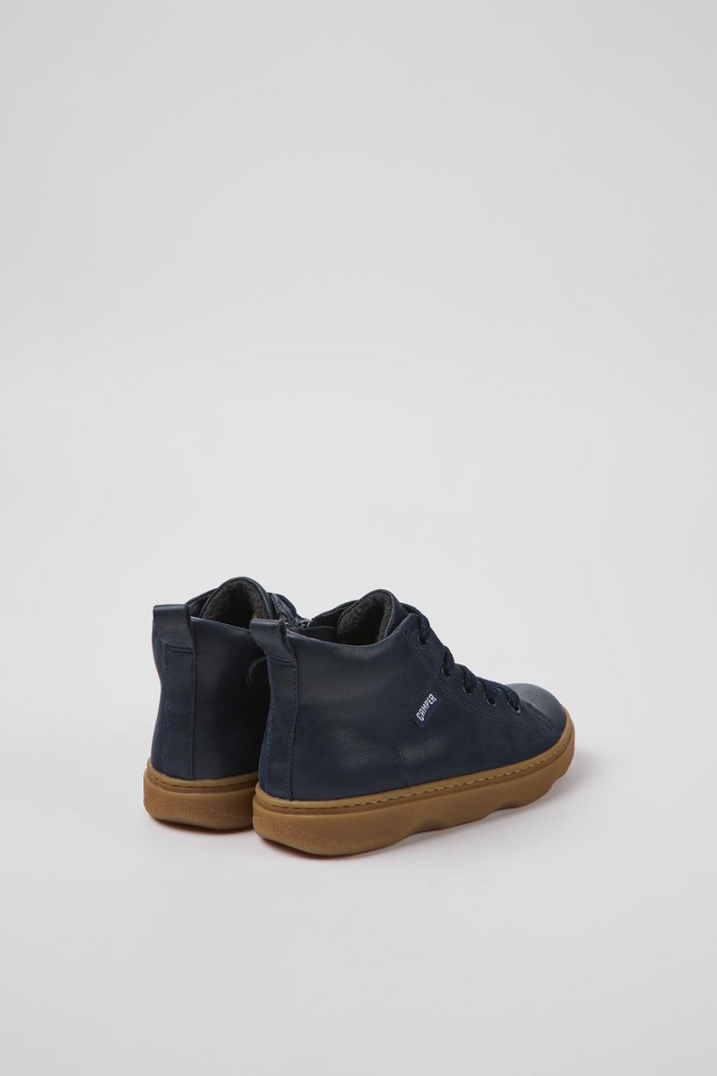Botas Camper Cuero Ankle Niño Azul Marino | UNSVK-2690
