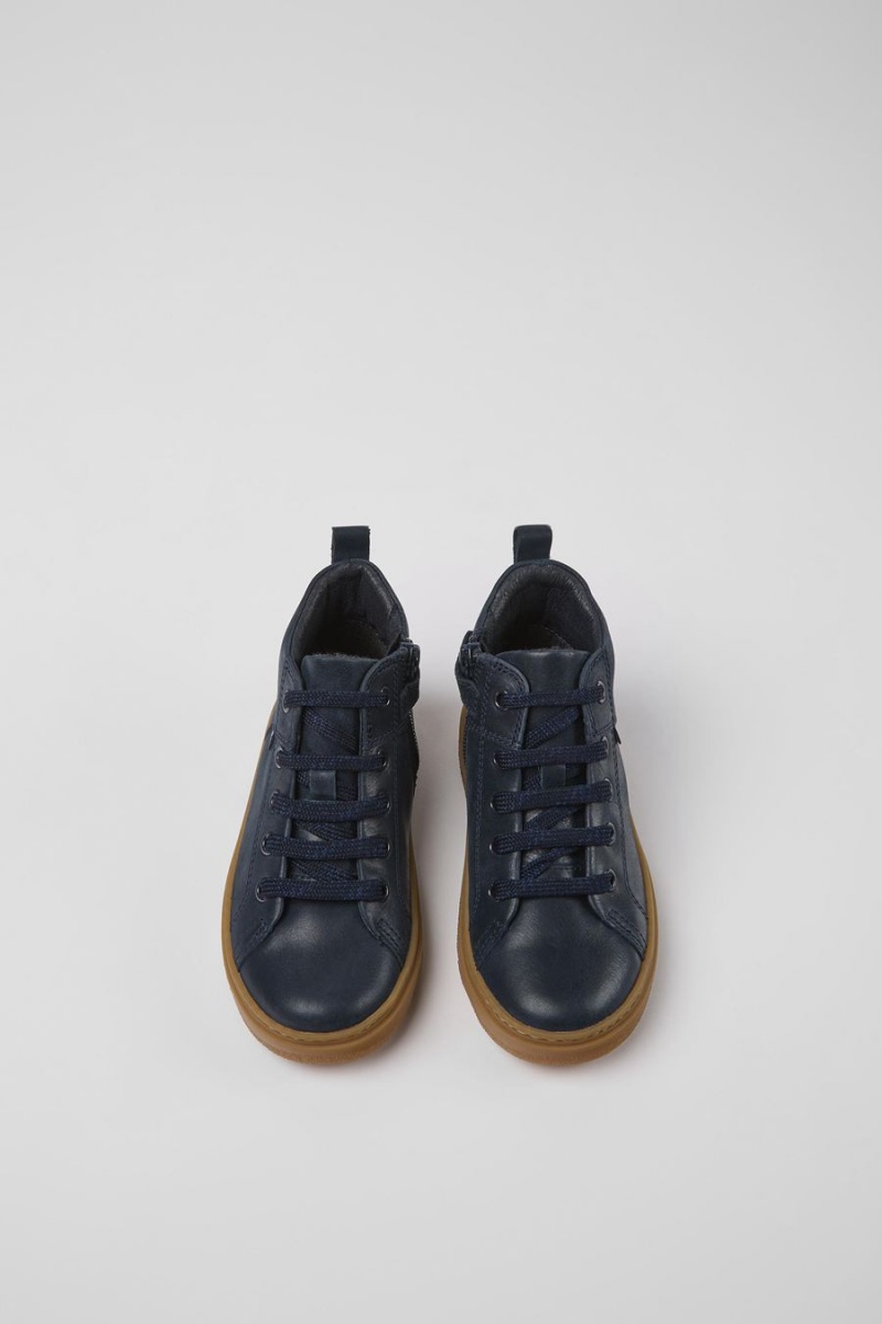 Botas Camper Cuero Ankle Niño Azul Marino | UNSVK-2690