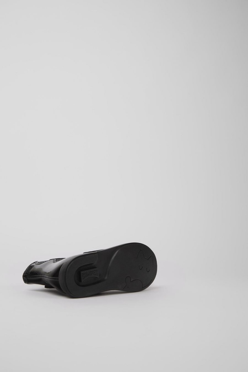 Botas Camper Duet Cuero Niña Negras | SDVCT-6453