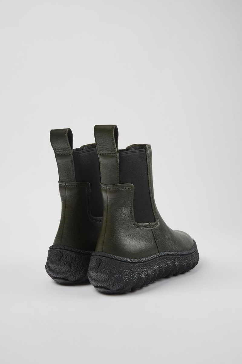 Botas Camper Ground Michelin Cuero Ankle Mujer Verde | TUWHE-3428