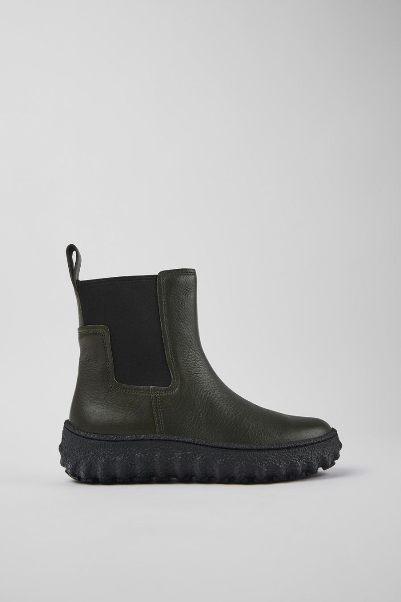Botas Camper Ground Michelin Cuero Ankle Mujer Verde | TUWHE-3428