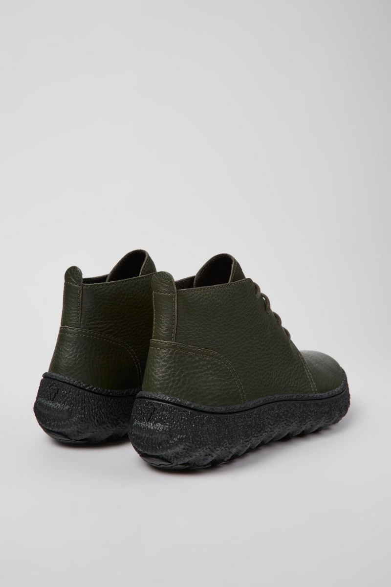 Botas Camper Ground Michelin Cuero Ankle Hombre Verde | MDVUW-6841
