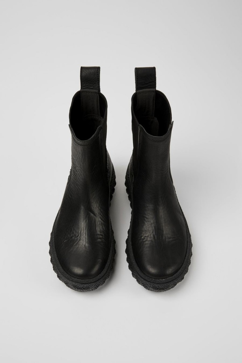 Botas Camper Ground Michelin Cuero Ankle Mujer Negras | EZTYH-1259