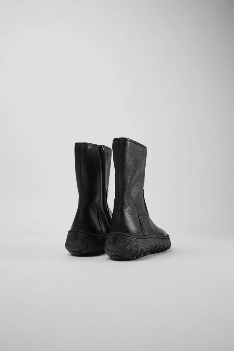 Botas Camper Ground Michelin Cuero Mujer Negras | XKJAM-5024