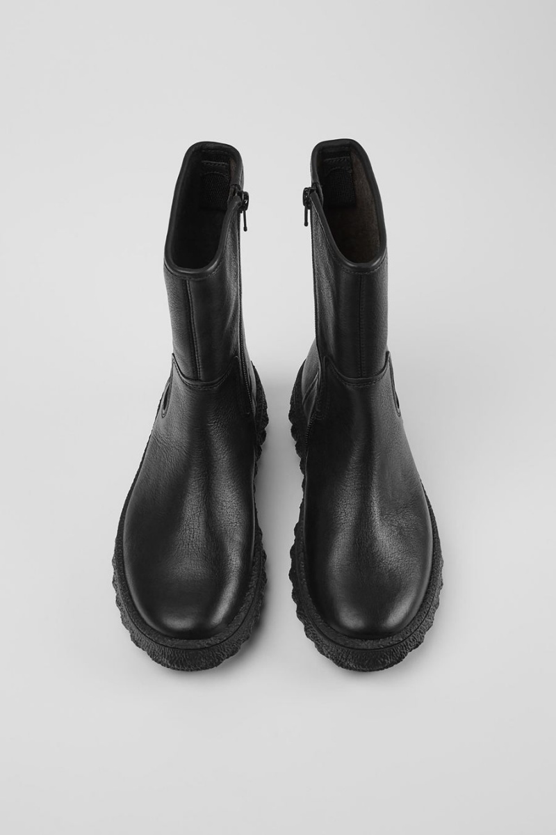 Botas Camper Ground Michelin Cuero Mujer Negras | XKJAM-5024