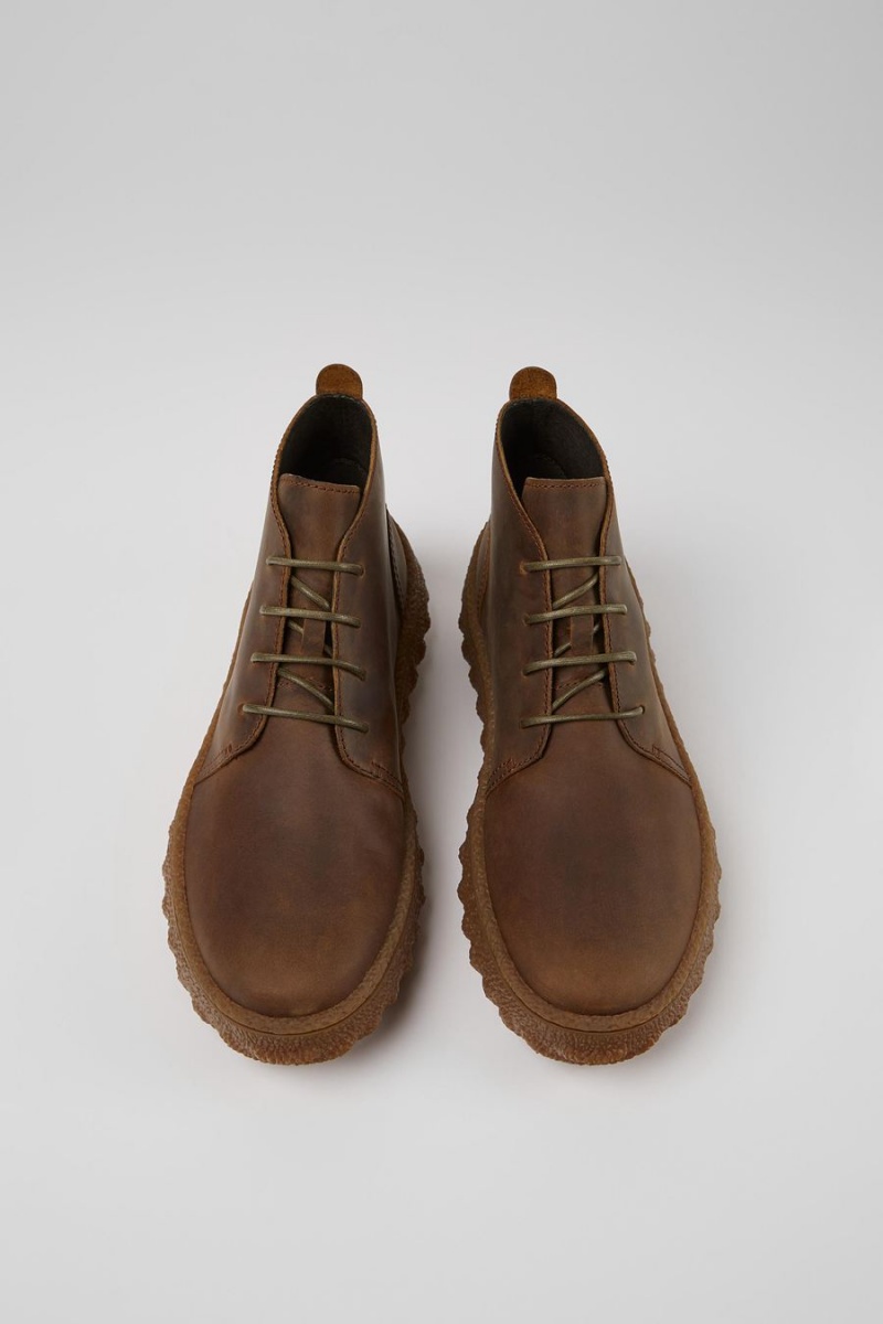 Botas Camper Ground Michelin Encaje Up Ankle Hombre Marrones | VJBGI-0938